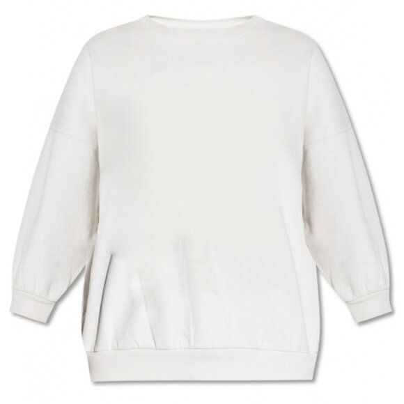 ALLSAINTS DISTRESSED 3/4 SLEEVE LENGTH CREW NECK SWEATSHIRT - Picture 4 of 8